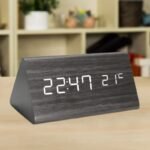 Gen Desk Clock With Date,Alarm,Temperature and Time | Battery + DC (Black Color)